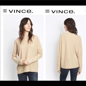 Size Large Vince Cashmere Sweater in Camel